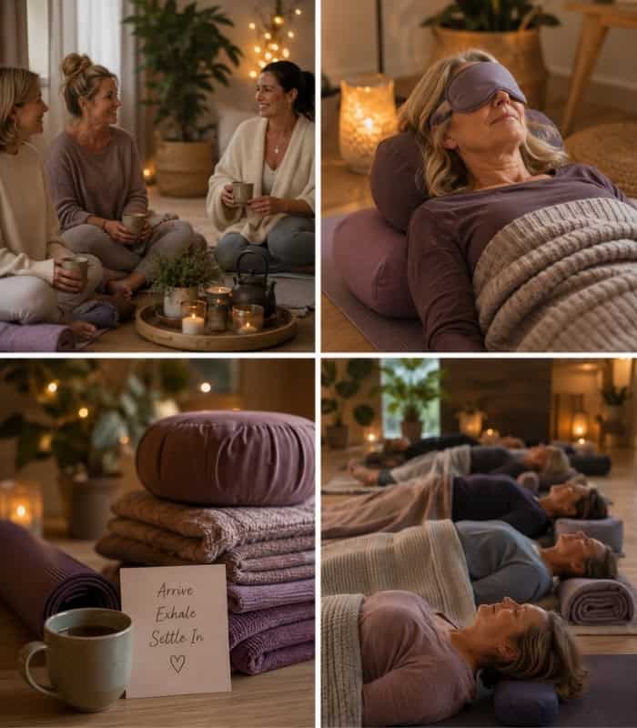 Women enjoying a yoga session